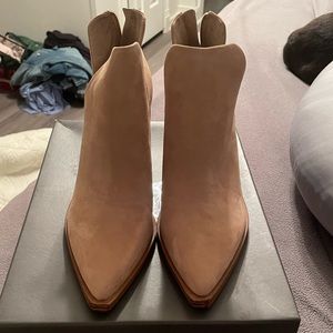 Vince Camuto.  Gigietta Bootie. Size 9. Tortilla True Suede